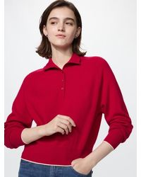 Uniqlo - 100% Cashmere High Neck Button Jumper - Lyst