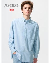 Uniqlo - Oxford Oversized Shirt (Striped) - Lyst
