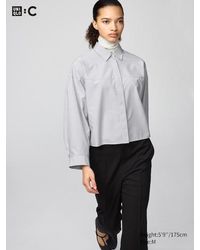 Uniqlo - Baumwolle Bluse (Cocoon Fit, Gestreift) - Lyst