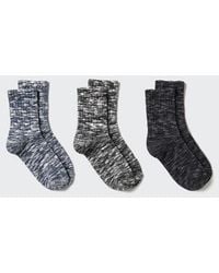 Uniqlo - Socks (Crew Slub, 3 Pairs) - Lyst