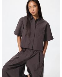 Uniqlo - Nylon Boxy Short Shirt (Half Sleeve) - Lyst