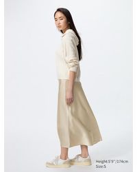 Uniqlo - Poliestere Gonna Raso - Lyst