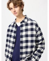 Uniqlo - Flannel Shirt (Regular Collar, Checked) - Lyst