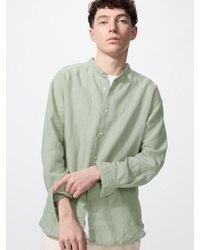 Uniqlo - Camicia 100% Lino Premium Colletto Alla Coreana - Lyst