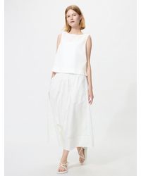 Uniqlo - Cotton Blend Gathered Long Skirt - Lyst