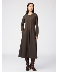 Uniqlo - Satin Combination Dress - Lyst