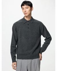 Uniqlo - Soufflé Yarn Polo Jumper - Lyst
