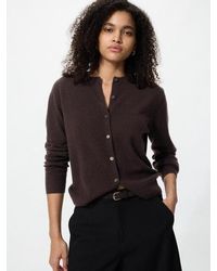 Uniqlo - 100% Cashmere Crew Neck Cardigan - Lyst