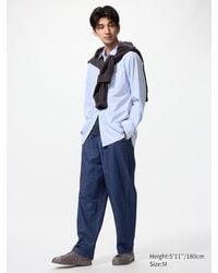 Uniqlo - Stretch Easy Ankle Trousers (Denim) - Lyst