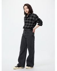 Uniqlo - High Rise Wide Jeans (Shorter) - Lyst