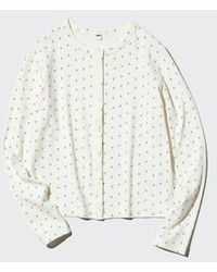 Uniqlo - Pointelle Cardigan (Printed) - Lyst