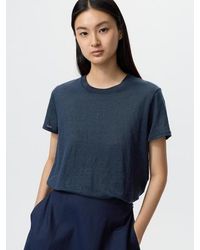 Uniqlo - 100% Linen Crew Neck T-Shirt - Lyst