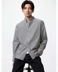 Uniqlo - Broadcloth Regular Fit Shirt (Button-Down Collar, Check) - Lyst