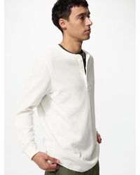 Uniqlo - Waffle Henley Neck T-Shirt (Long Sleeve) - Lyst