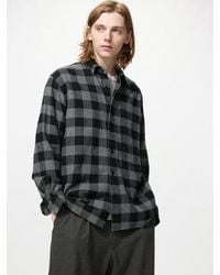 Uniqlo - Flannel Shirt (Regular Collar, Checked) - Lyst