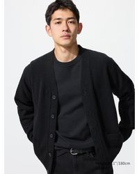 Uniqlo - Cardigan Lana Scollo A V - Lyst