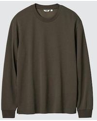 Uniqlo - Airism Cotton Crew Neck T-Shirt (Long Sleeve) - Lyst