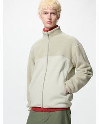 Uniqlo - Fleece Full-Zip Jacket (Colour Block) - Lyst