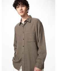 Uniqlo - Flannel Shirt (Regular Collar, Heather) - Lyst