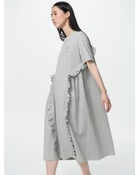 Uniqlo - Frill T-Shirt Dress (Short Sleeve) - Lyst
