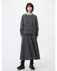 Uniqlo - Brushed Jersey Flared Skirt - Lyst