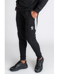 gym king black tracksuit bottoms