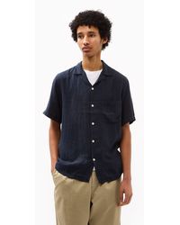 Portuguese Flannel - Linen Camp Collar Short Sleeve Shirt - Lyst