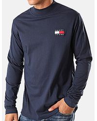 Tommy Hilfiger Tommy Jeans Mock Neck T-shirt - Blue