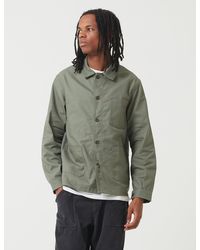 le laboureur wool work jacket grey