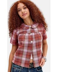 Kimchi Blue - Monroe Check Pea Jacket - Lyst