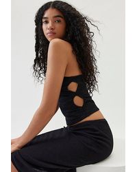 Urban Renewal - Remnants Ruched Cutout Tube Top - Lyst