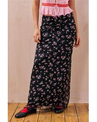 Urban Outfitters - Uo Ditsy Floral Mesh Maxi Skirt - Lyst
