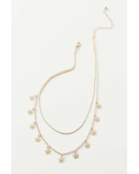 Download Urban Outfitters Delicate Butterfly Layer Necklace In Silver Metallic Lyst