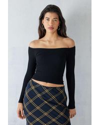 Urban Outfitters - Uo Nori Seamless Off-the-shoulder Crop Top - Lyst