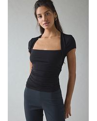 Urban Outfitters - Uo Claire Cropped Cap Sleeve Shrug Top - Lyst