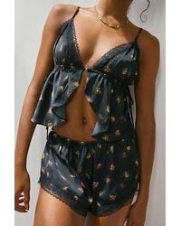 Out From Under - Lola Satin Flyaway Cami & Micro Short Set - Lyst