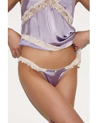 Out From Under - Satin Lace Thong - Lyst