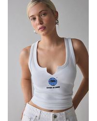 Urban Outfitters - Boogie On Down Embroidered Graphic Notched Tank Top - Lyst