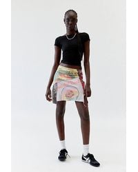 Urban Renewal - Remade Pieced Music Tee Mini Skirt - Lyst