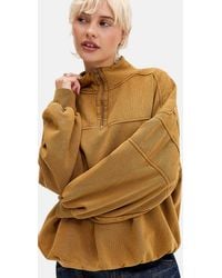 BDG - Legacy Quarter Zip Panelled Fleece - Lyst