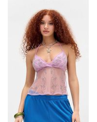 Kimchi Blue - Mya Beaded Halter Top - Lyst