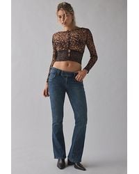 Kimchi Blue - Sabrina Sheer Mesh Lace Trim Cardigan - Lyst