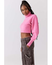 Uo Andrea Collared Cropped Sweater 