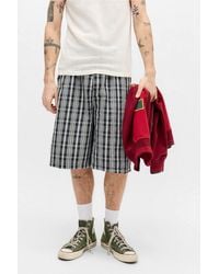 iets frans... - Black & Green Check Poplin Shorts - Lyst