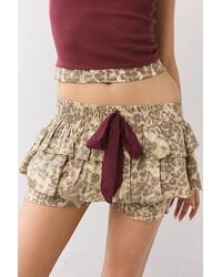 Out From Under - Sweet Nothings Tie-Front Bow Ruffle Bloomer Short - Lyst