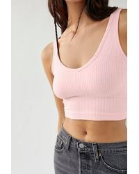 Out From Under - Drew Seamless Ribbed Cropped Tank Top - Lyst