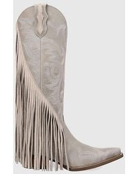 Dingo - Walk West Leather Fringe Cowboy Boot - Lyst