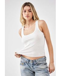 BDG - Everyday Square Neck Ribbed Tank Top - Lyst