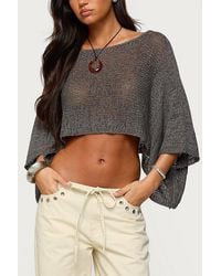 Edikted - Laline Oversized Knit Crop Top - Lyst