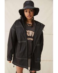 Urban Outfitters Uo Oversized Hooded Raincoat - Black